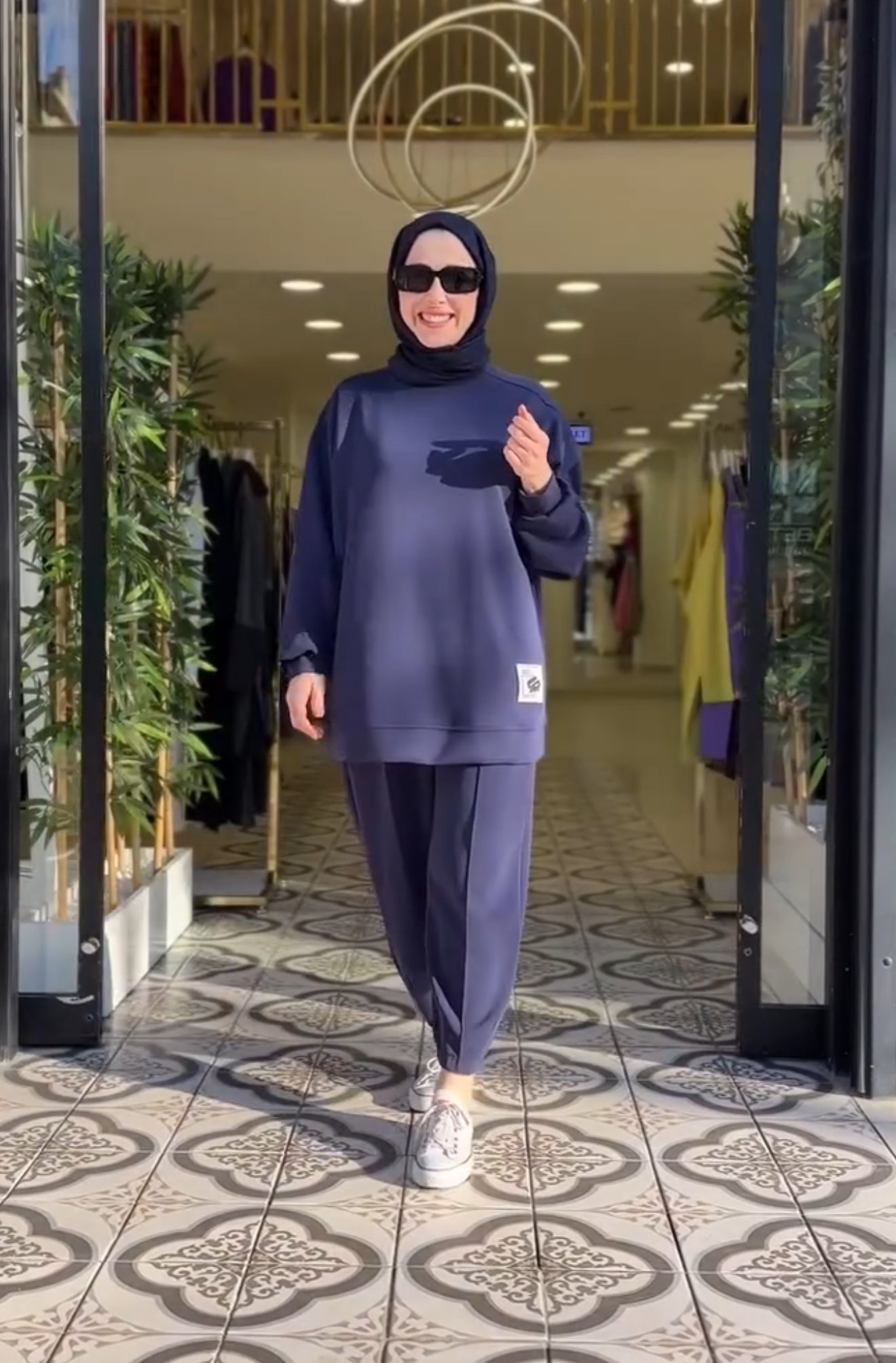 Blue twinset