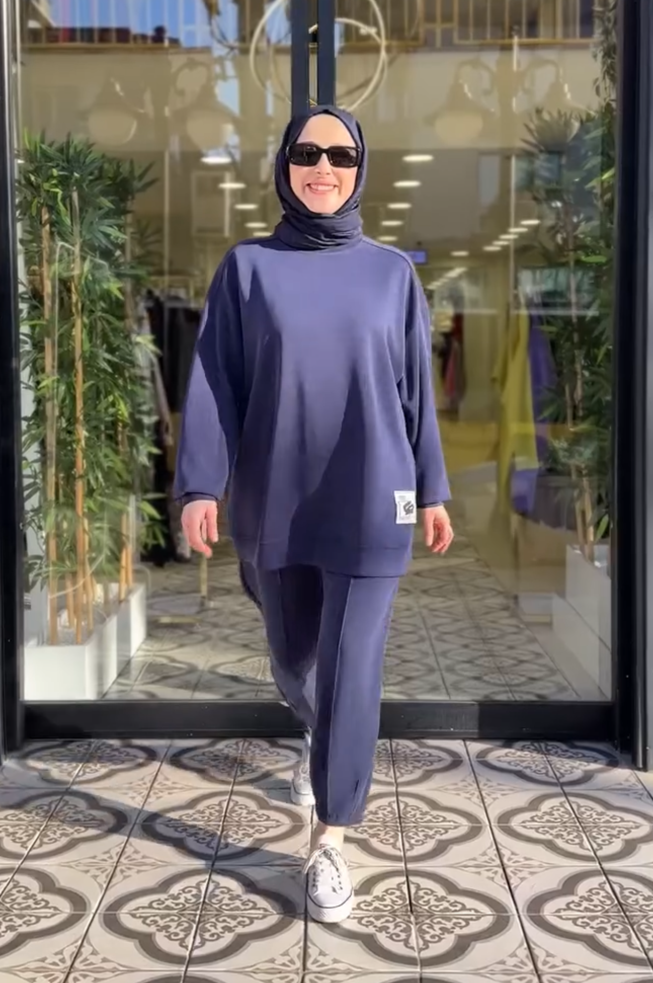 Blue twinset