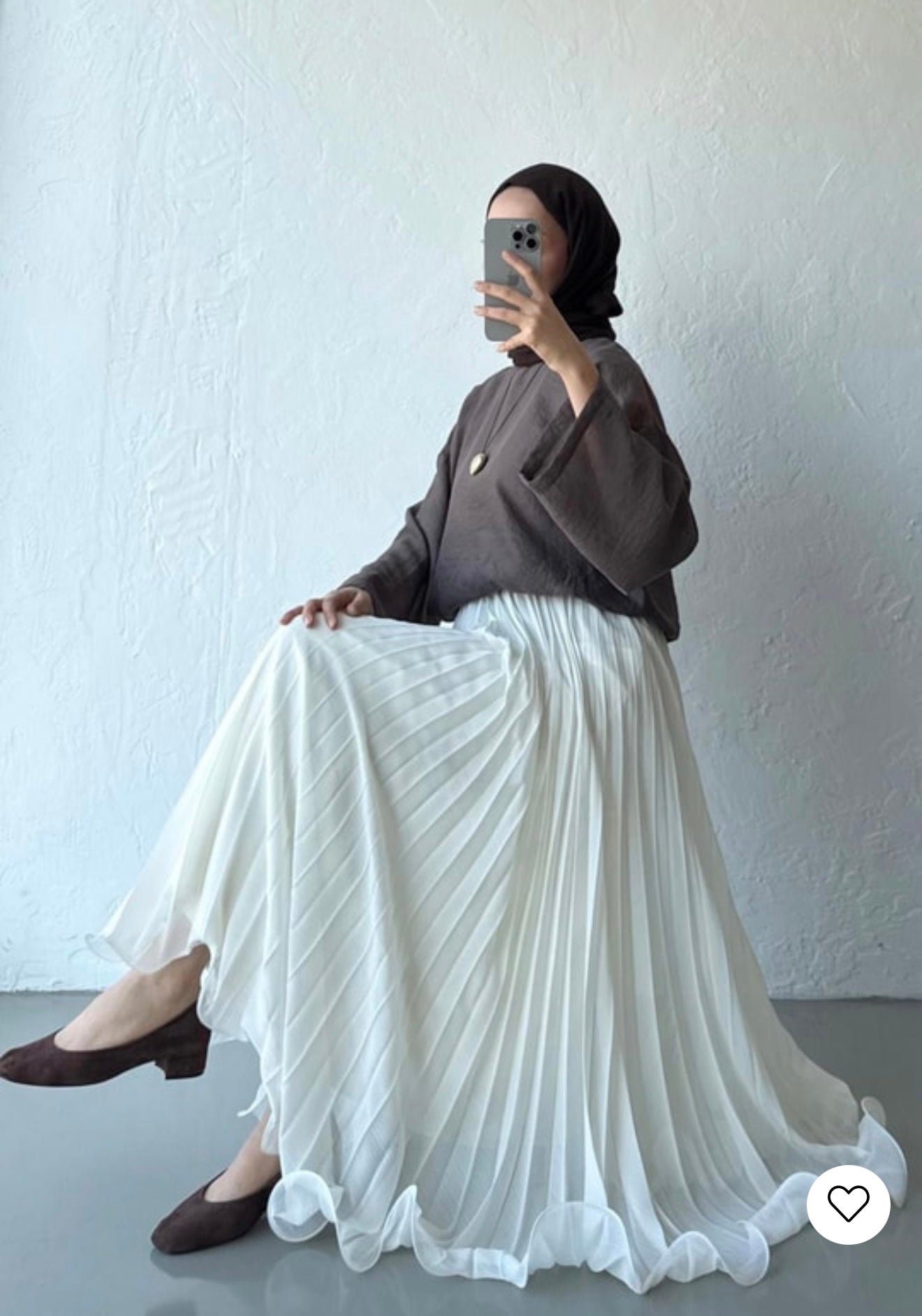 Rue Chiffon Rok Roomwit