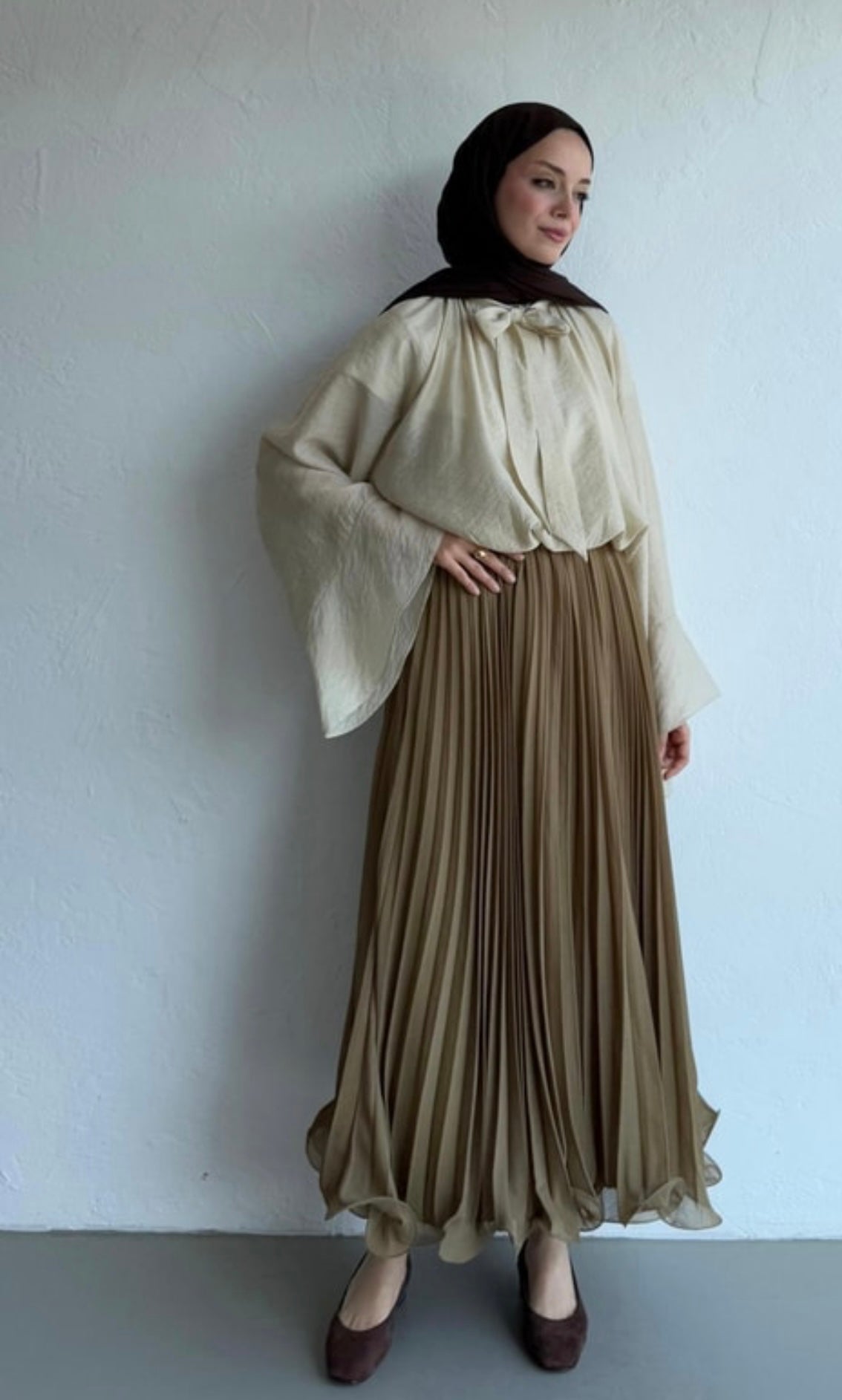 Rue Chiffon Rok Olive Green