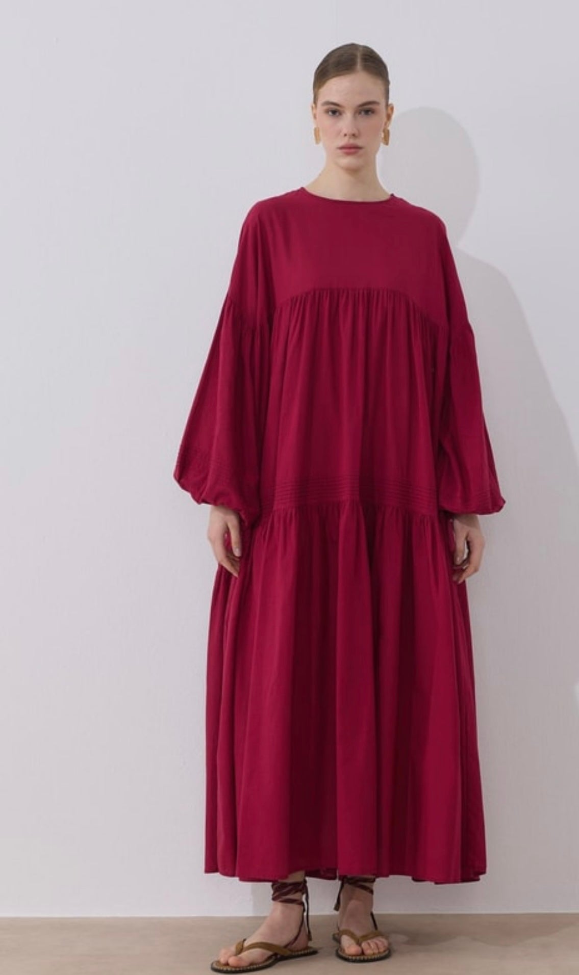 Vual Soho Jurk Wijnrood