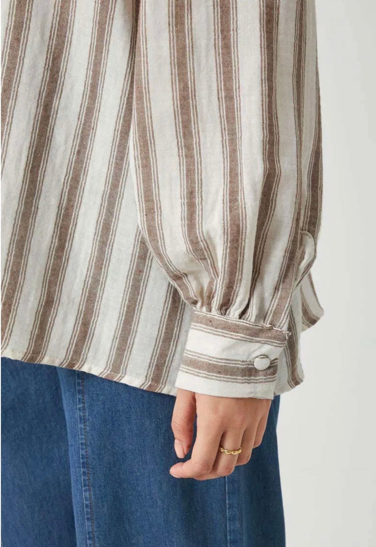 Gestreepte Müslin blouse