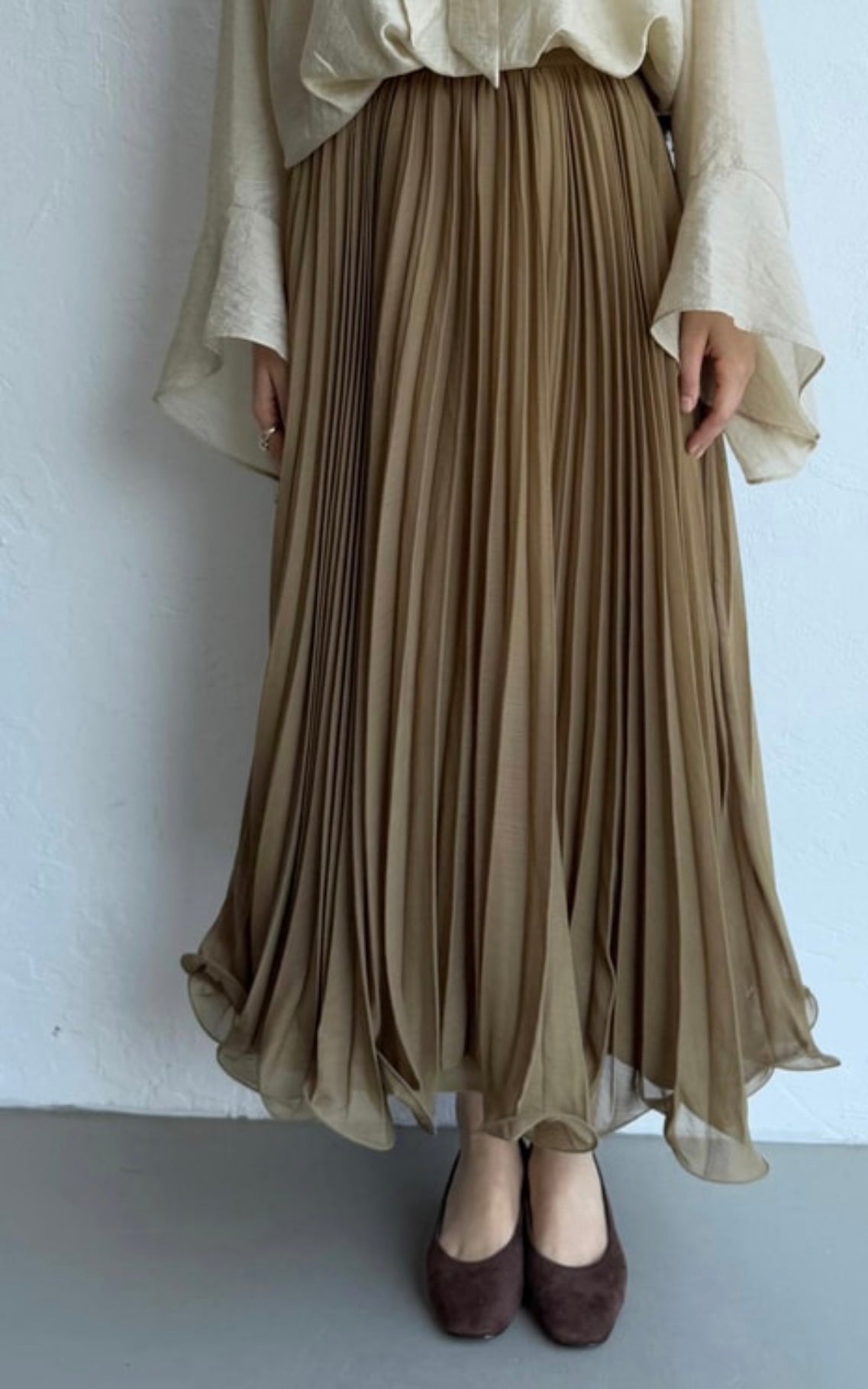 Rue Chiffon Rok Olive Green