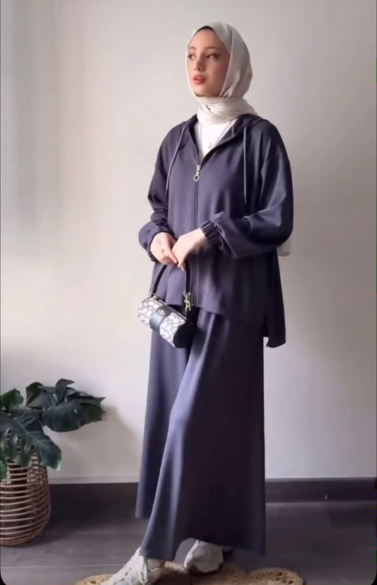 Lara twinset Grijsblauw
