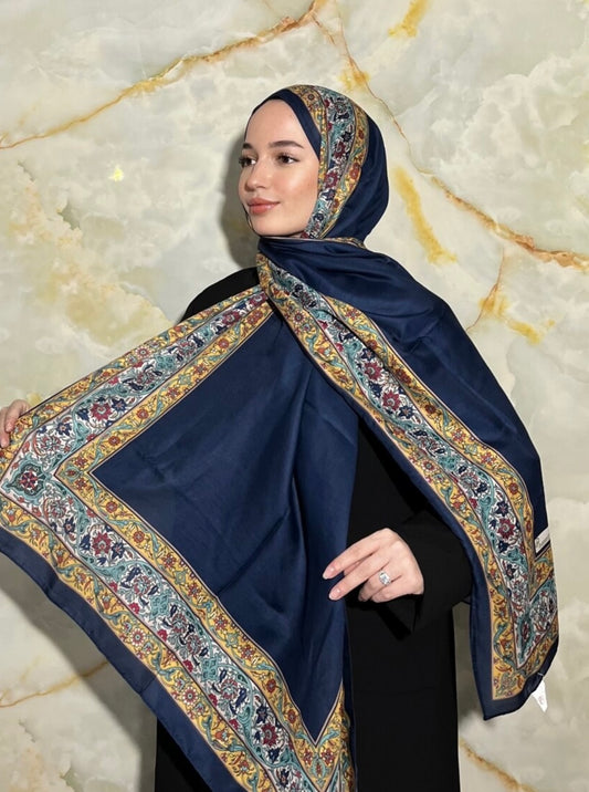 Royal sjaal blauw