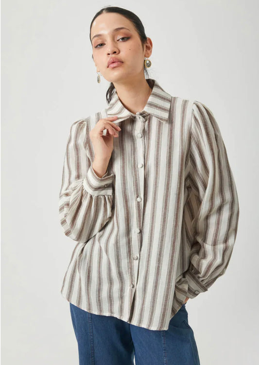 Gestreepte Müslin blouse