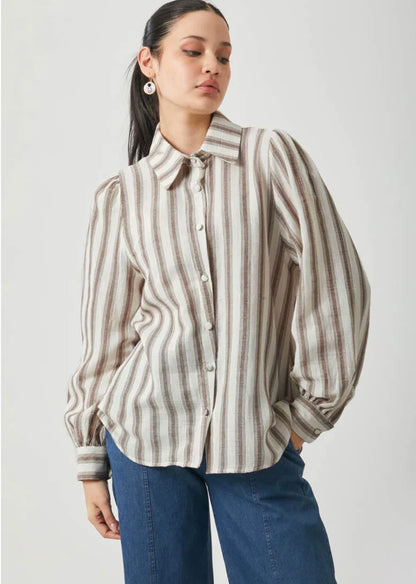Gestreepte Müslin blouse
