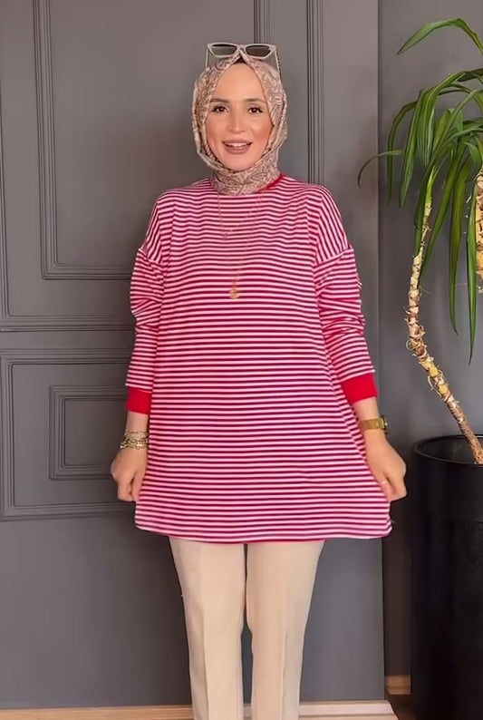 Sandy Gestreept Tuniek